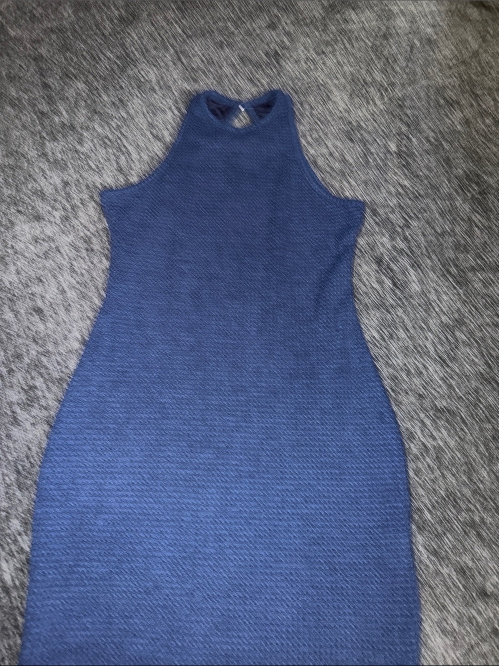 SHEIN Navy One-Shoulder Knit Bodycon Dress